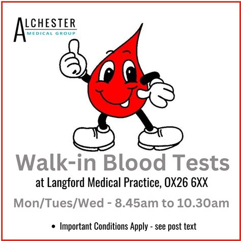 lister house walk in blood test